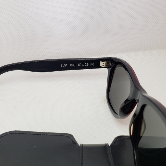 Yves Saint Laurent París Red Gritter Sunglasses - Picture 11 of 12